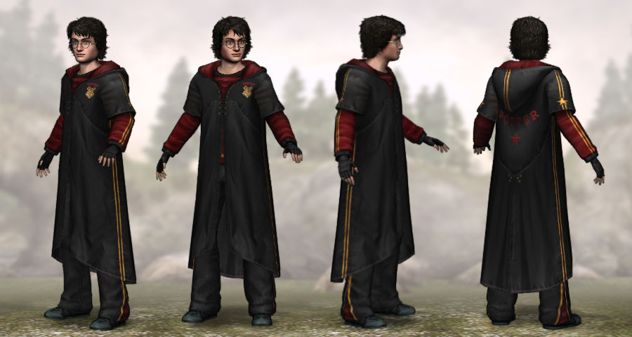 Harry low polygon in-game model and textures (2005)